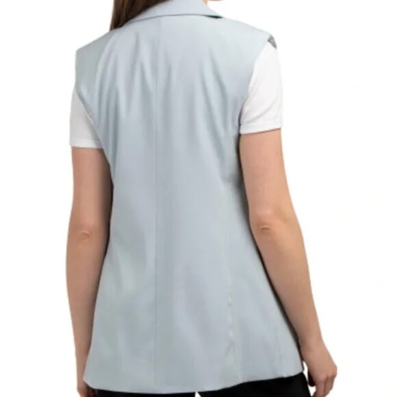NWT Bagatelle Sleeveless Blazer Vest Light Blue Women's XL Longline - Picture 8 of 8